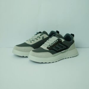 Classic Black & Grey Stripe Casual Sneakers
